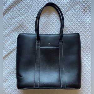 BMW Black Leather Work Tote - form meets function!